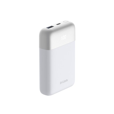 Акумулятор портативний літій-іонний Power Bank D-Link 10000мА*год 18Вт 1xUSB-A, 1xUSB-C, білий (DPP-101)