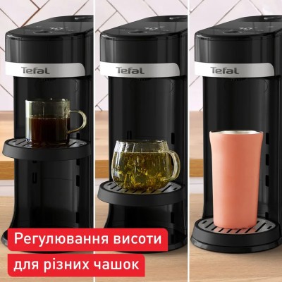 Електрочайник-диспенсер Tefal Instant Hot Water 2л, 5 темп.реж, миттєве нагрівання, сенc. управління, чорний (BR3508E0)