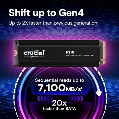 Накопичувач SSD Crucial M.2 1TB PCIe 4.0 P310 + радіатор (CT1000P310SSD5)