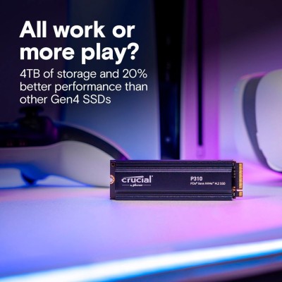 Накопичувач SSD Crucial M.2 1TB PCIe 4.0 P310 + радіатор (CT1000P310SSD5)