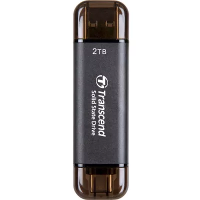 Портативний SSD Transcend 2TB USB 3.1 Gen 2 Type-A + Type-C ESD310 Чорний (TS2TESD310C)