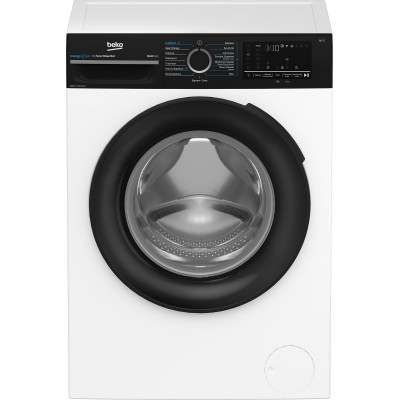 Пральна машина Beko фронтальна, 10кг, 1400, A, 58см, дисплей, інвертор, пара, білий (BM3WFU410415WPBB)