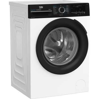 Пральна машина Beko фронтальна, 10кг, 1400, A, 58см, дисплей, інвертор, пара, білий (BM3WFU410415WPBB)