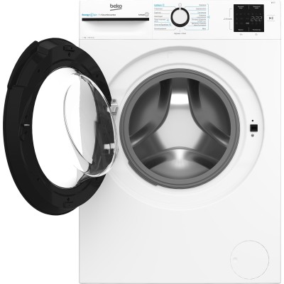 Пральна машина Beko фронтальна, 7кг, 1200, B, 50см, дисплей, інвертор, пара, білий (BM1WFSU37233WB)