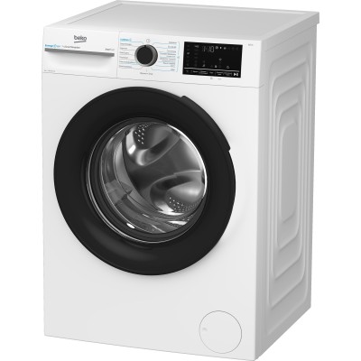 Пральна машина Beko фронтальна, 8кг, 1400, A, 55см, дисплей, інвертор, пара, білий (BM3WFSU48415WB)