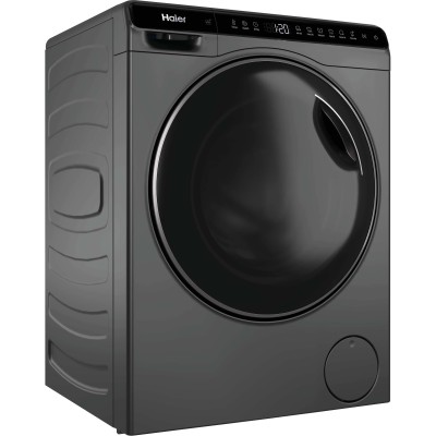 Пральна машина Haier фронтальна, 5кг, 1200, A, 42.3см, дисплей, інвертор, люк чорний, Wi-Fi, висота 70см, cріблястий (HW50-BP123