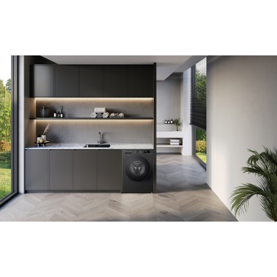 Пральна машина LG фронтальна, 9кг, 1400, A, 55см, дисплей, пара, інвертор, чорний (F4Y2VS5JE)