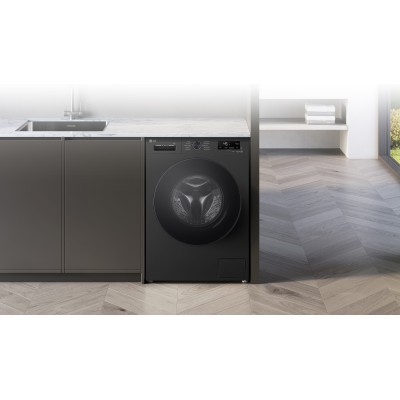 Пральна машина LG фронтальна, 9кг, 1400, A, 55см, дисплей, пара, інвертор, чорний (F4Y2VS5JE)