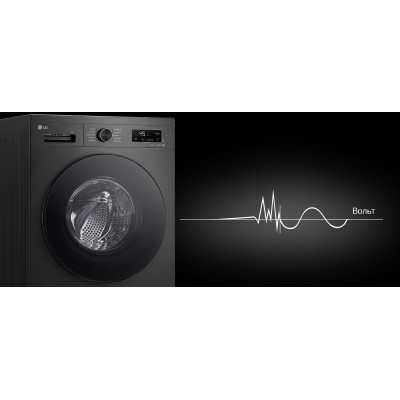 Пральна машина LG фронтальна, 9кг, 1400, A, 55см, дисплей, пара, інвертор, чорний (F4Y2VS5JE)