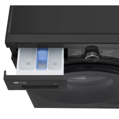 Пральна машина LG фронтальна, 9кг, 1400, A, 55см, дисплей, пара, інвертор, чорний (F4Y2VS5JE)