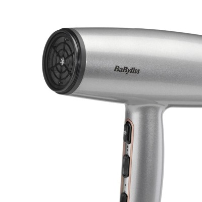 Фен Babyliss Cosmos, 2100Вт, 3 режими, іонізація, хол. обдув, 2 насадки, сірий (D580DE)