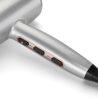 Фен Babyliss Cosmos, 2100Вт, 3 режими, іонізація, хол. обдув, 2 насадки, сірий (D580DE)
