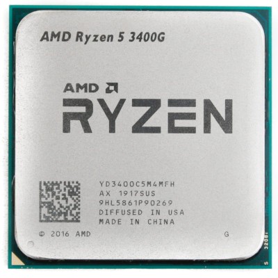 Центральний процесор AMD Ryzen 5 3400G 4C/8T 3.7/4.2GHz Boost 4Mb Radeon RX Vega 11 GPU Picasso AM4 65W TRAY (YD3400C5M4MFH)