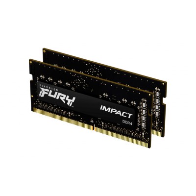 Пам'ять ноутбука Kingston DDR4 64GB KIT (32GBx2) 3200 FURY Impact (KF432S20IBK2/64)