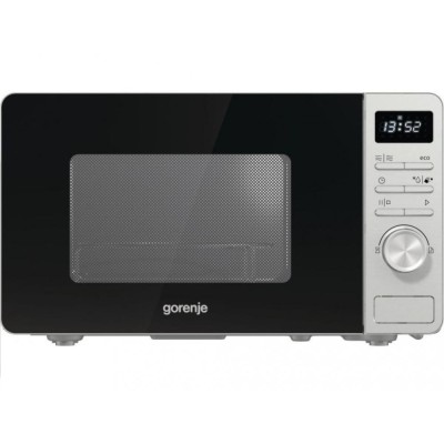 Мікрохвильова піч Gorenje, 23л, міх. управл., 800Вт, гриль, дисплей, нерж (MO23A4X)