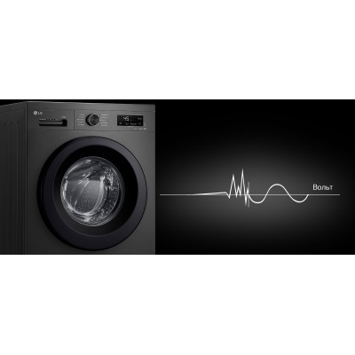 Пральна машина LG фронтальна, 6.5кг, 1200, В, 44см, дисплей, пара, інвертор, чорний (F2Y2WS6JE)