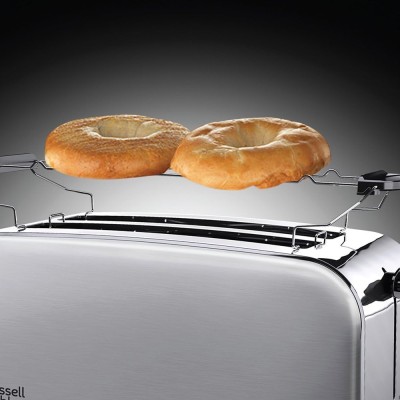 Тостер Russell Hobbs Oxford 1600Вт, довгі слоти на 4 тости, метал, сріблястий (23610-56)