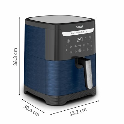 Мультипіч Tefal EasyFry&Grill XXL, 1830Вт, чаша-6.5л, сенсорне керув., 8 програм, пластик, чорно-синій (EY801410)