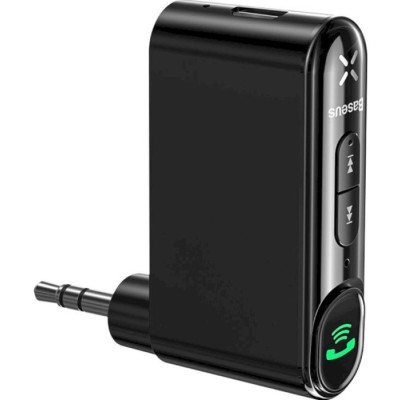 FM-трансмітер OS-Baseus BSBA-02 AUX Wireless Audio Receiver Black