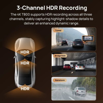 Відеореєстратор 70mai Dash Cam 4K T800-2 2562Gb Premium Set