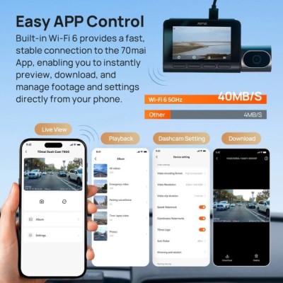 Відеореєстратор 70mai Dash Cam 4K T800-2 2562Gb Premium Set