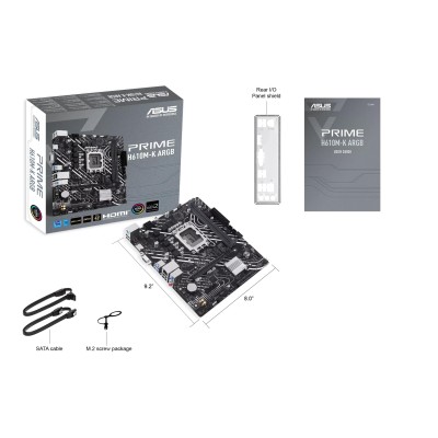 Материнcька плата ASUS PRIME H610M-K ARGB s1700 H610 2xDDR5 M.2 HDMI D-Sub mATX ARGB (90MB1G90-M0EAY0)