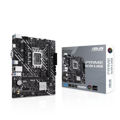 Материнcька плата ASUS PRIME H610M-K ARGB s1700 H610 2xDDR5 M.2 HDMI D-Sub mATX ARGB (90MB1G90-M0EAY0)