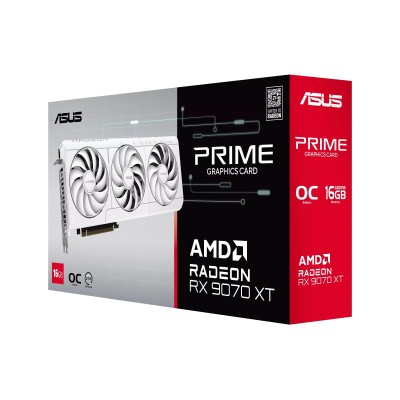 Вiдеокарта ASUS Radeon RX 9070 XT 16GB GDDR6 OC PRIME-RX9070XT-O16G-WHITE білий (90YV0L75-M0NA00)