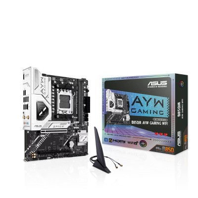 Материнcька плата ASUS B850M AYW GAMING WIFI sAM5 B850 2xDDR5 M.2 HDMI Wi-Fi BT mATX (90MB1LW0-M0EAY0)
