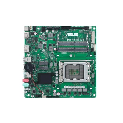 Материнcька плата ASUS PRO H610T D4-CSM s1700 H610 2xDDR4 M.2 HDMI DP LVDS Thin mITX (90MB1AM0-M0EAYC)