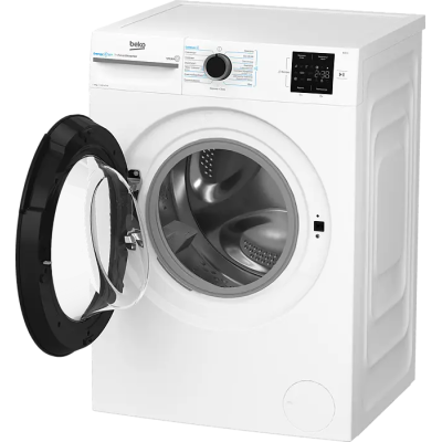 Пральна машина Beko фронтальна, 8кг, 1000, A, 55см, дисплей, інвертор, пара, білий (BM1WFSU38033WB)