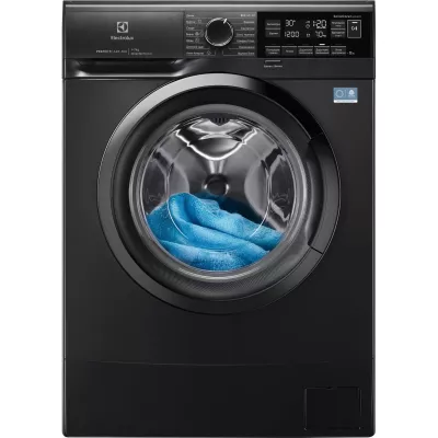 Пральна машина Electrolux фронтальна, 7кг, 1200, A, 48см, дисплей, інвертор, сріблястий темний (EWS6327DXU)