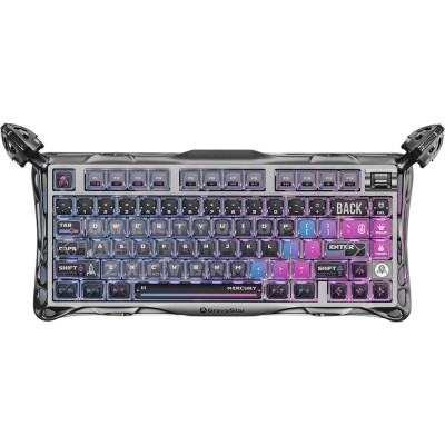 Клавіатура механічна GravaStar Mercury K1 Pro 80keys, GravaStar x Kailh Speedy Mint, BT/WL/USB, cyberpunk (GSK1PRO_CBLK)