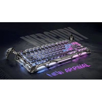 Клавіатура механічна GravaStar Mercury K1 Pro 80keys, GravaStar x Kailh Speedy Mint, BT/WL/USB, cyberpunk (GSK1PRO_CBLK)