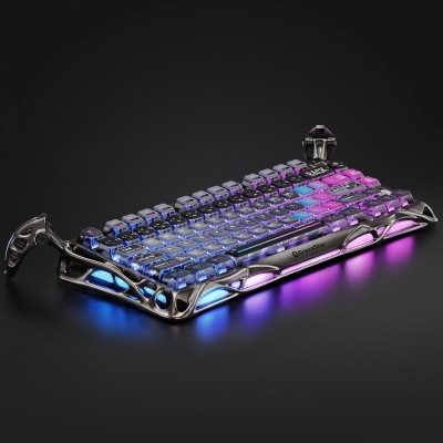 Клавіатура механічна GravaStar Mercury K1 Pro 80keys, GravaStar x Kailh Speedy Mint, BT/WL/USB, cyberpunk (GSK1PRO_CBLK)