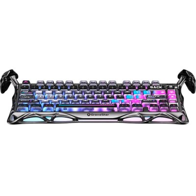 Клавіатура механічна GravaStar Mercury K1 Pro 80keys, GravaStar x Kailh Speedy Mint, BT/WL/USB, cyberpunk (GSK1PRO_CBLK)