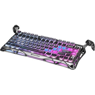 Клавіатура механічна GravaStar Mercury K1 Pro 80keys, GravaStar x Kailh Speedy Mint, BT/WL/USB, cyberpunk (GSK1PRO_CBLK)