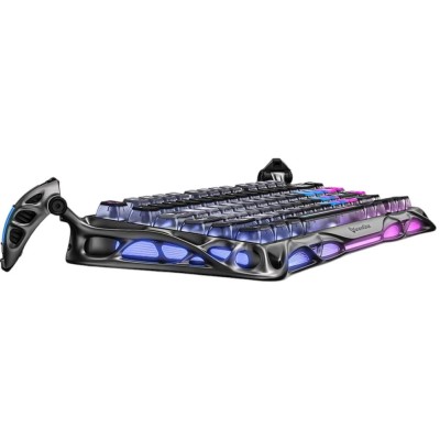 Клавіатура механічна GravaStar Mercury K1 Pro 80keys, GravaStar x Kailh Speedy Mint, BT/WL/USB, cyberpunk (GSK1PRO_CBLK)
