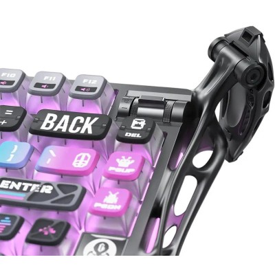 Клавіатура механічна GravaStar Mercury K1 Pro 80keys, GravaStar x Kailh Speedy Mint, BT/WL/USB, cyberpunk (GSK1PRO_CBLK)