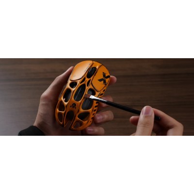 Миша GravaStar Mercury X, BT/WL/USB-A, RGB, Battle-Worn Yellow