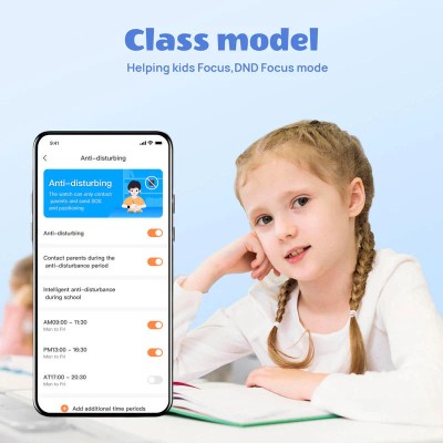 Дитячий годинник-телефон Mibro P6, 1.4", 240x280, GPS, 2MP, 900мА·год, 2АТM, рожевий