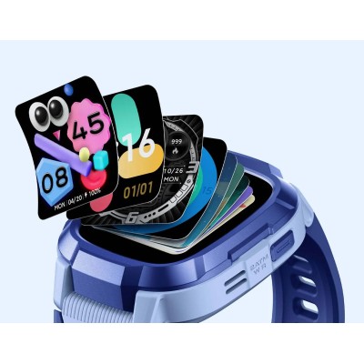 Дитячий годинник-телефон Mibro P6, 1.4", 240x280, GPS, 2MP, 900мА·год, 2АТM, синій