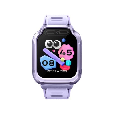 Дитячий годинник-телефон Mibro S1, 1.68", 360x390, GPS, 8MP+5MP, 900мА·год, 2АТM, лавандовий