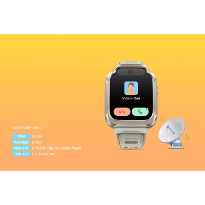 Дитячий годинник-телефон Mibro S1, 1.68", 360x390, GPS, 8MP+5MP, 900мА·год, 2АТM, пісочно-золотий
