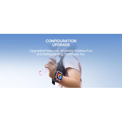 Дитячий годинник-телефон Mibro Z5, 1.69", 240x280, GPS, 2MP dual, 900мА·год, 2АТM, рожевий