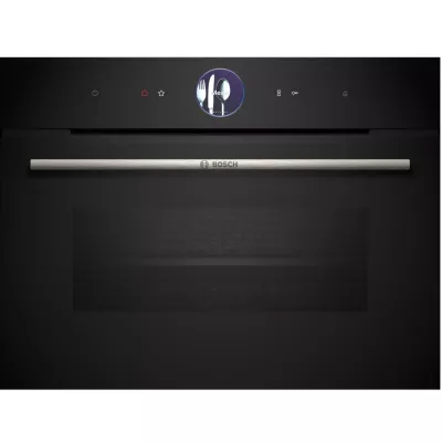 Духова шафа Bosch електрична компактна, 47л, A+, пара, дисплей, конвекція, чорний (CSG7364B1)