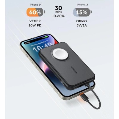 Зовн_АКБ VEGER V1171 10000mA 20W (X001XES6ZB) чорний