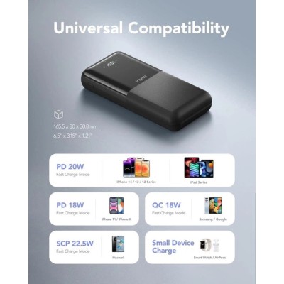 Зовн_АКБ VIYISI G3015 30000mAh 22,5W (X001XFVS1J) чорний