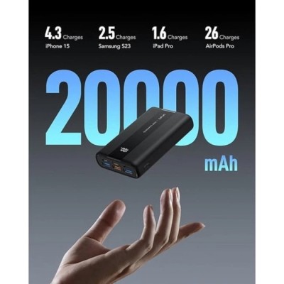 Зовн_АКБ VRURC T2055 20000mAh 22,5W(D9A-SL-2055BLACK-DE) чорний