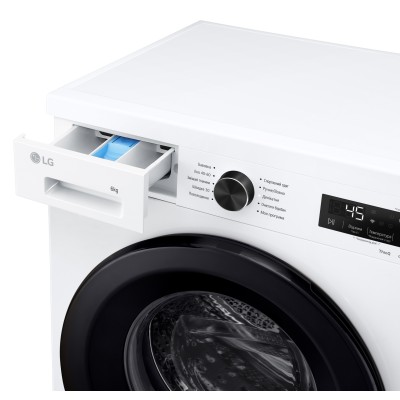 Пральна машина LG фронтальна, 6кг, 1200, В, 44см, дисплей, пара, інвертор, білий (F2Y2NS6WE)